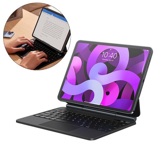 3in1 Keyboard with magnetic case and stand for iPad Pro 11 iPad Air 4-5 iPad 10 grey