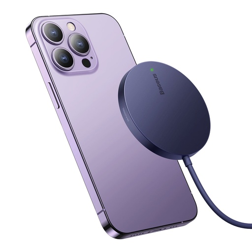 Paprastas "Mini3 MagSafe Qi" 15 W magnetinis indukcinis įkroviklis violetinės spalvos