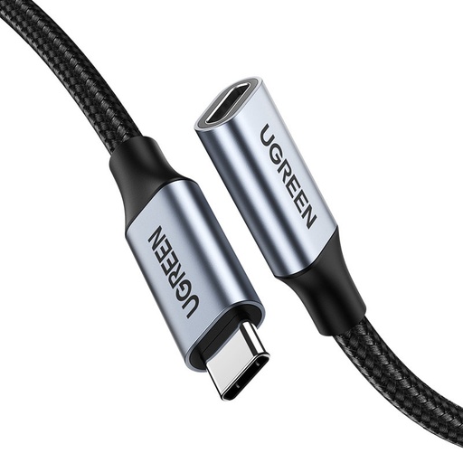 Heavy-duty USB-C 3.1 10Gbps cable extender 1m gray