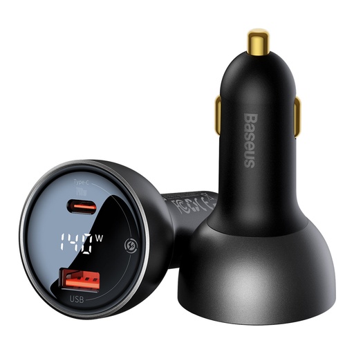 USB-C PD3.1 140W USB-C car charger + USB-C cable 1m black