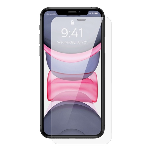 Rūdīta stikla komplekts iPhone 11 / XR ar 0,4 mm skaļruņa vāciņu