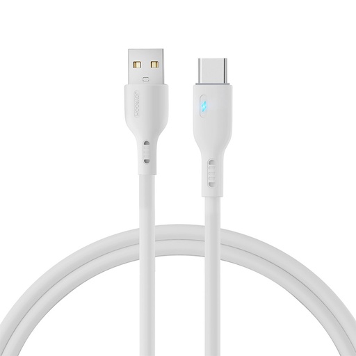 Kabelis ar LED indikatoru USB - USB-C 3A 1,2 m balts