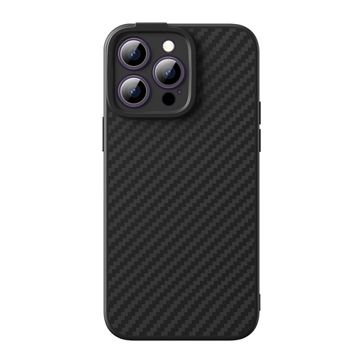 Armored iPhone 14 Pro Max MagSafe case + Synthetic Fiber tempered glass black