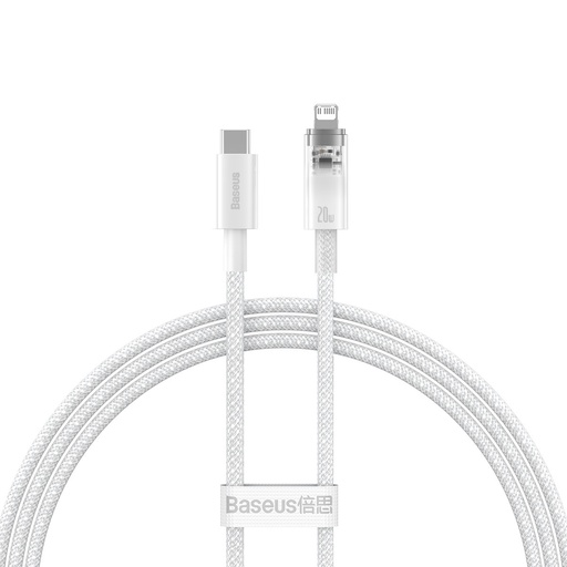Pīts kabelis iPhone Explorer Series USB-C - Lightning 20W 1m balts