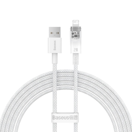Pīts kabelis iPhone Explorer Series USB - Lightning 2.4A 2m, balts