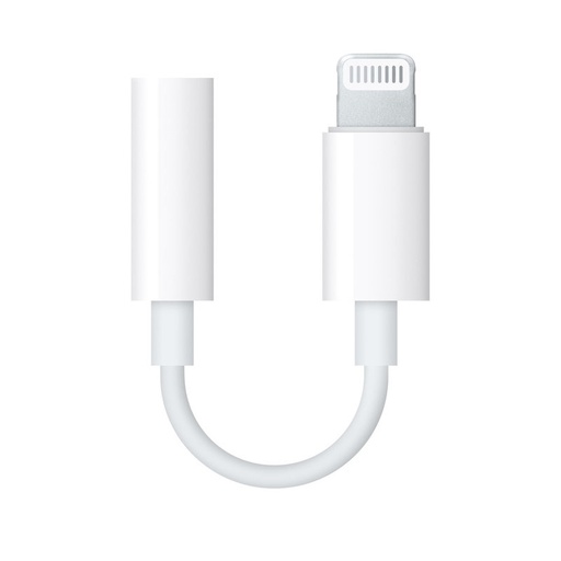 Apple oriģinālais austiņu adapteris no Lightning uz 3,5 mm mini jack ligzdu, balts