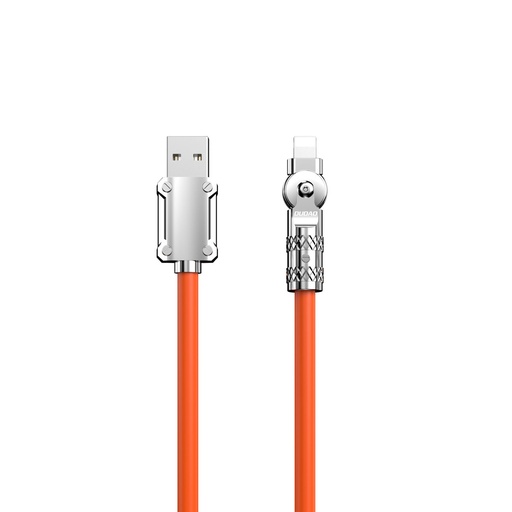 Spēcīga leņķa kabelis iPhone USB-A - Lightning 30W 1m rotācija 180 oranžs
