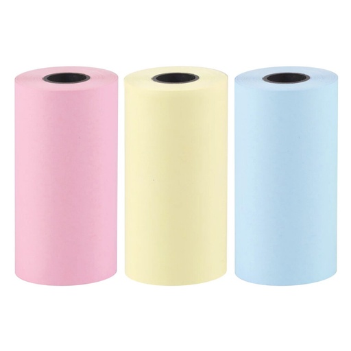 Tape roll paper for thermal printer Mini Cat 3 colors KIT of 3pcs.