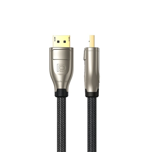 DisplayPort kabelis lieljaudas elastīgs DP112 DP1.4 8K 3m melns