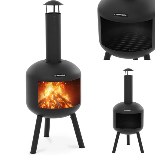 Fireplace hearth garden stove for terrace steel 132 cm
