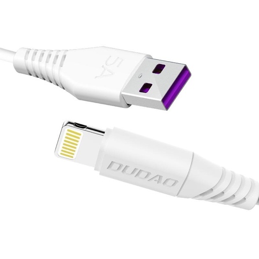Kabelis iPhone USB - Lightning 5A 1m balts