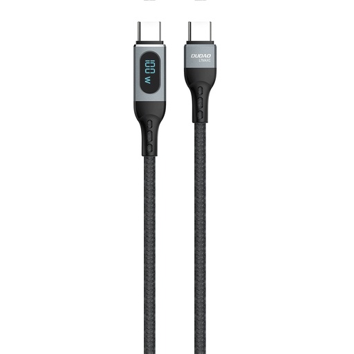 Cable USB-C braided cable fast charging PD 100W 1m black