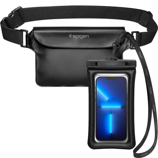 2in1 Set waterproof kidney pouch 22x15cm + phone case black