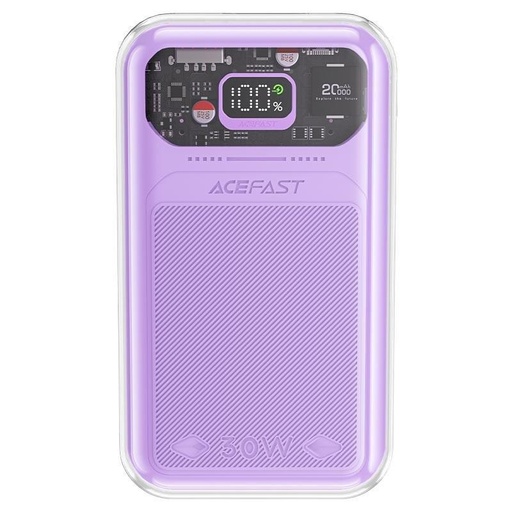 Powerbank 20000mAh Sparkling Series fast charging 30W QC AFC FCP SCP purple.