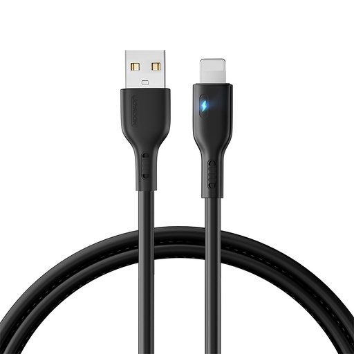 Cable iPhone cable with LED USB - Lightning 2.4A 1.2m black