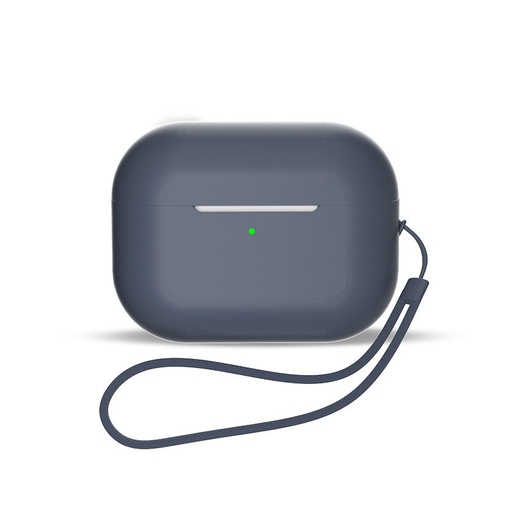 Silikoninis dėklas ausinėms "AirPods 1 / 2" + riešo dirželis mėlynas
