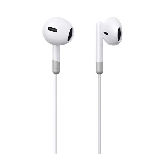 In-ear mini jack 3.5mm wired headphones with remote control white