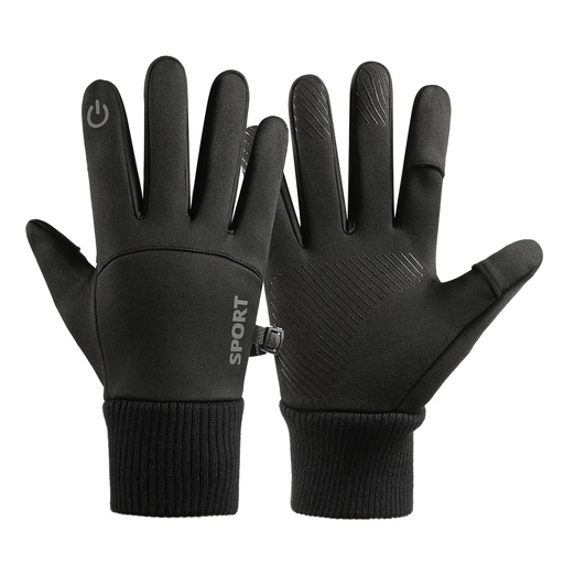 Men's insulated sports gloves for phone black