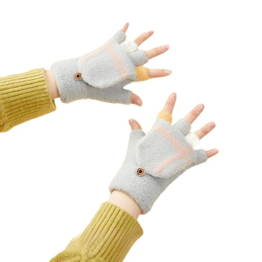 Children's mittens winter phone gloves gray