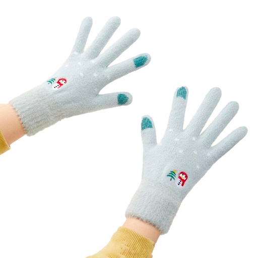 Warm winter gloves touch phone gloves women's green