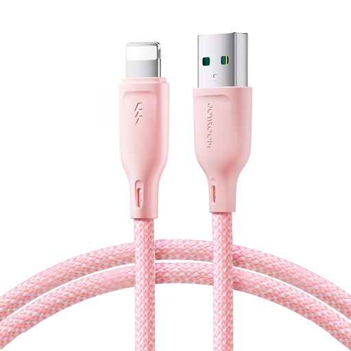 Cable for iPhone Multi-Color Series USB-A - Lightning 3A 1m pink