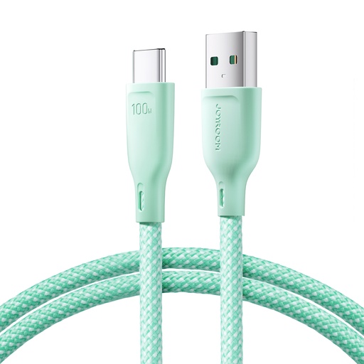 Cable Multi-Color Series USB-A - USB-C 100W fast transfer cable 1m green