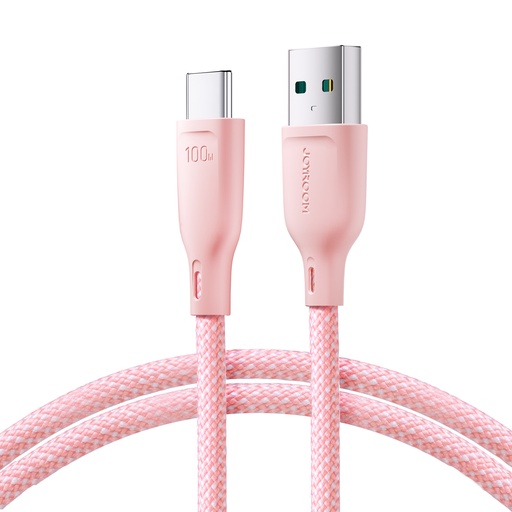 Cable Multi-Color Series USB-A - USB-C 100W fast transfer cable 1m pink