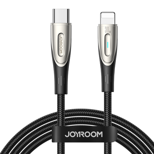 Kabelis iPhone Star-Light Series USB-C - Lightning 30W 2m melns