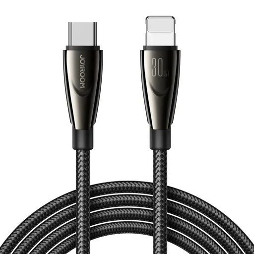 Kabelis iPhone Pioneer Series USB-C - Lightning 30W 1,2 m melns