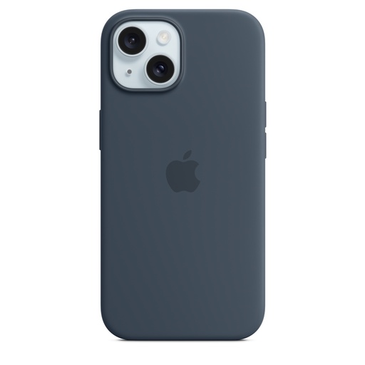 Īsts silikona korpuss iPhone 15 Apple Silikona korpuss vētraini zils