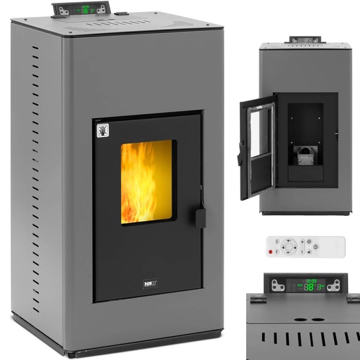 Pellet stove fireplace with water jacket up to 380 m3 20000 W.