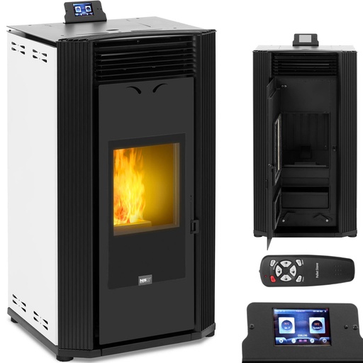 Pellet stove fireplace with water jacket up to 400 m3 24000 W