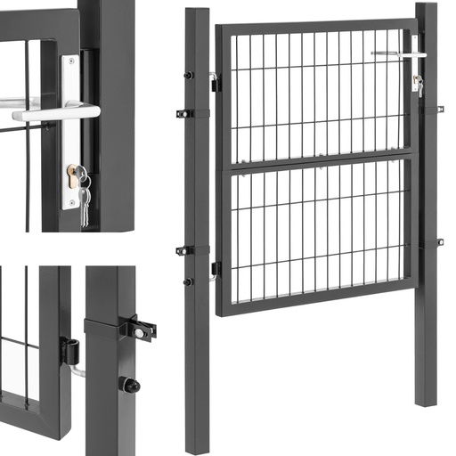 Garden entrance gate in steel 106 x 100 cm
