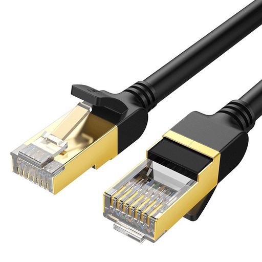 LAN sujungimo kabelis RJ45 Cat 7 STP 10Gbps 2 m juodas