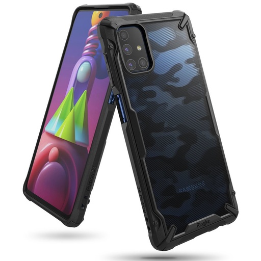Izturīgs pastiprināts apvalks priekš GALAXY M51 FUSION X CAMO tālruņa melns