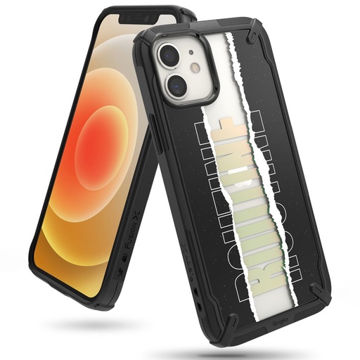 Bruņu futrālis ar rāmi iPhone 12 mini Fusion X Design Routine melns