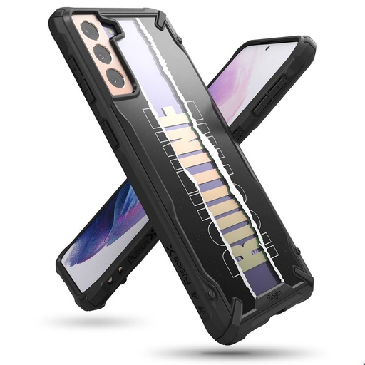 Bruņu futrālis ar rāmi Galaxy S21+ 5G Fusion X Design Routine melns