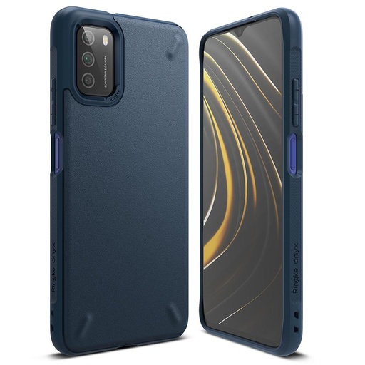 Izturīgs, pastiprināts apvalks XIAOMI POCO M3 tālrunim ONYX tumši zils