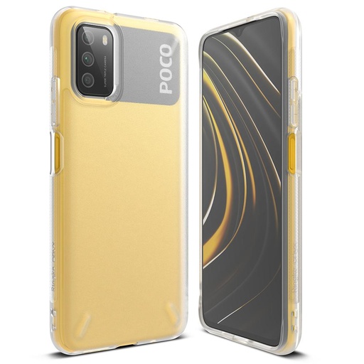 Izturīgs, pastiprināts apvalks XIAOMI POCO M3 tālrunim ONYX caurspīdīgs