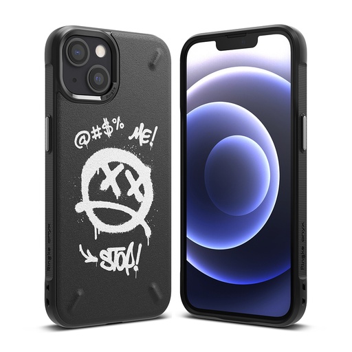 Izturīgs iPhone 13 mini korpuss Onyx Design Grafiti melns