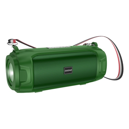 4-in-1 belaidis garsiakalbis 5W "Bluetooth 5.0" radijas FM saulės baterija žibintuvėlis žalias