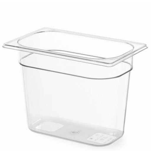Transparent polycarbonate GN container GN 1/4 height 100 mm - Hendi 861622