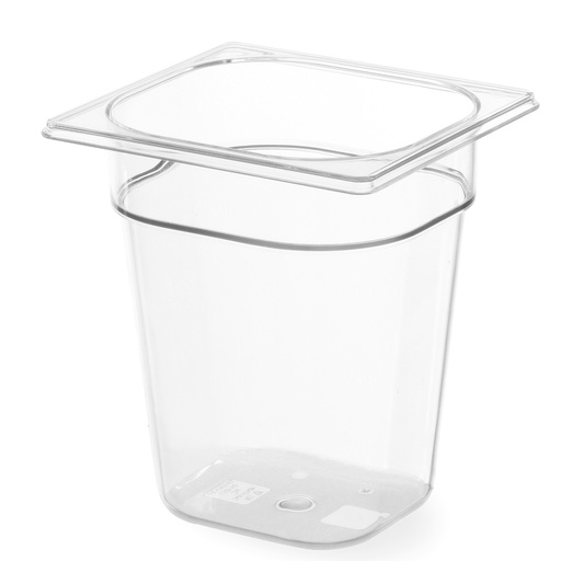 Transparent polycarbonate GN container GN 1/6 height 200 mm - Hendi 861707