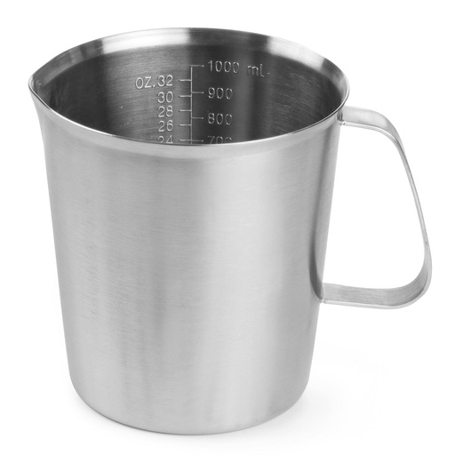 Measuring cup for the kitchen with 1 l stainless steel graduation - Hendi 516201