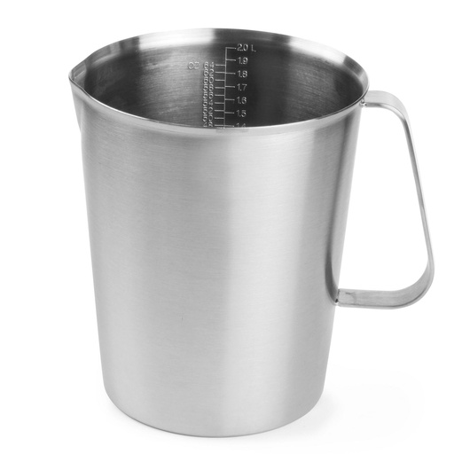 Measuring cup for the kitchen with 2 l stainless steel graduation - Hendi 516300