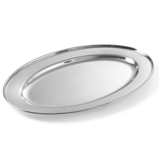 Ovali plieninė 19 cm ilgio lėkštė mėsai ir dešroms - Hendi 404003