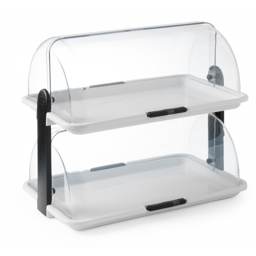 Dviguba maisto produktų vitrina su "RollTop" dangčiu - "Hendi" 871713
