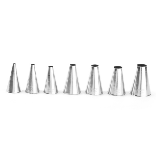 STAL 4-16mm cone tips for confectionery decorating sleeves 7pcs. - Hendi 551615
