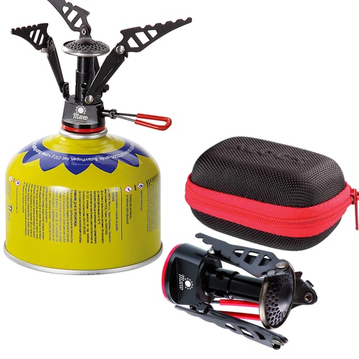 The lightest tourist stove for gas cartridge (valve or thread) SPARK 80gram 2.6kW