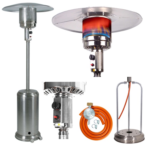 Gas heating lamp umbrella heating lamp ETNA stainless steel for PB LPG gas